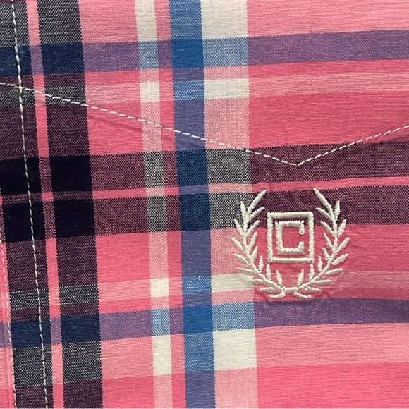 Chaps Flannel Pattern Button Down XL Pink / Blue / Black - Picture 5 of 5